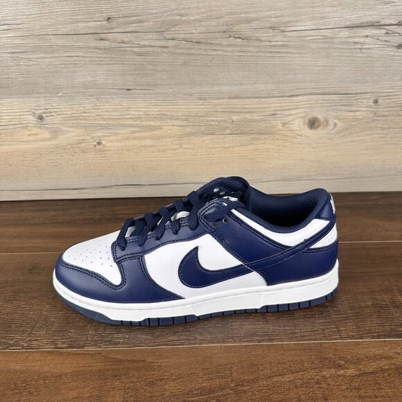 Nike Dunk Low Mens Size 13 White Midnight Navy HF5441 107 - Picture 2 of 9